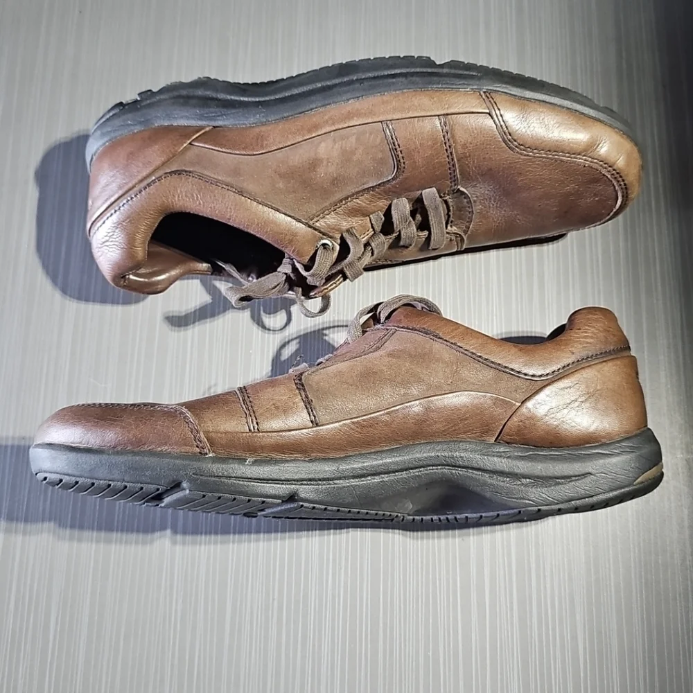 Rockport Adidas Adiprene Brown Leather Comfort Shoes Men's 9.5M Good PreOwned‎